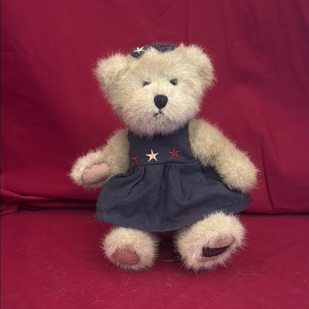 Boyds Bear Liberty in Navy Dress and Red Bloomers